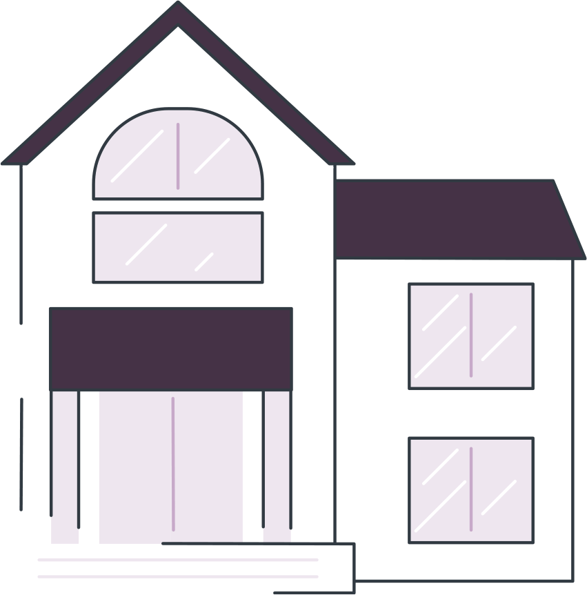 graphic of a residential house