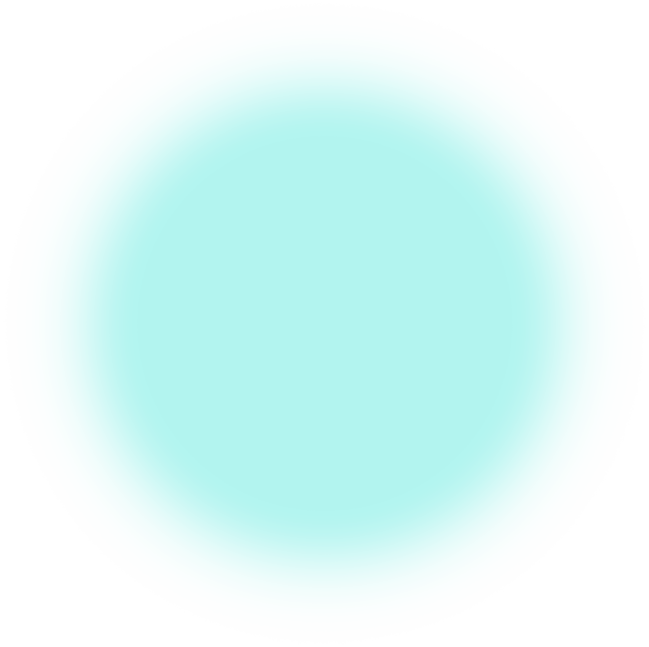 soft glowing aqua circle