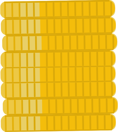 Cartoon stack of gold coins.