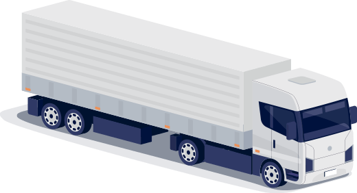 isometric illustration of a semi truck