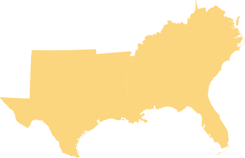 yellow graphic of southern states