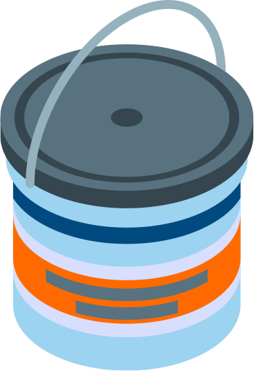 industrial coatings bucket graphic