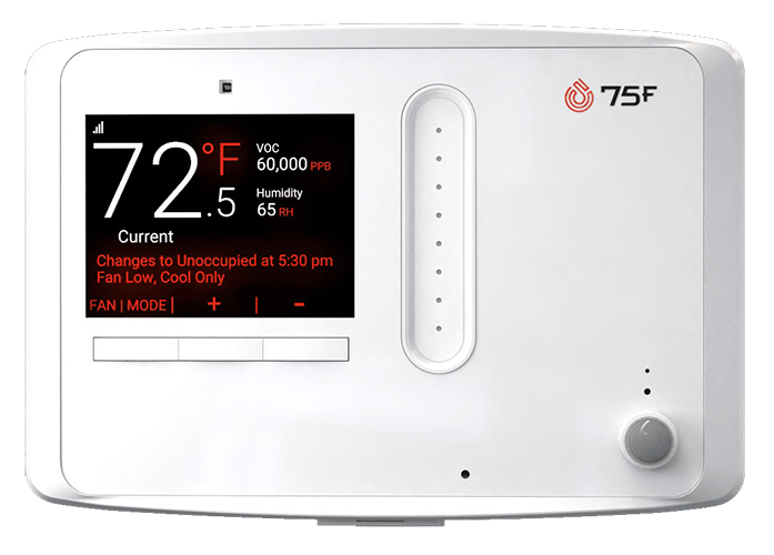 Indoor thermostat for air quality