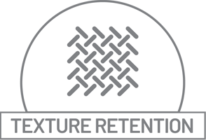 texture retention icon featuring a woven pattern