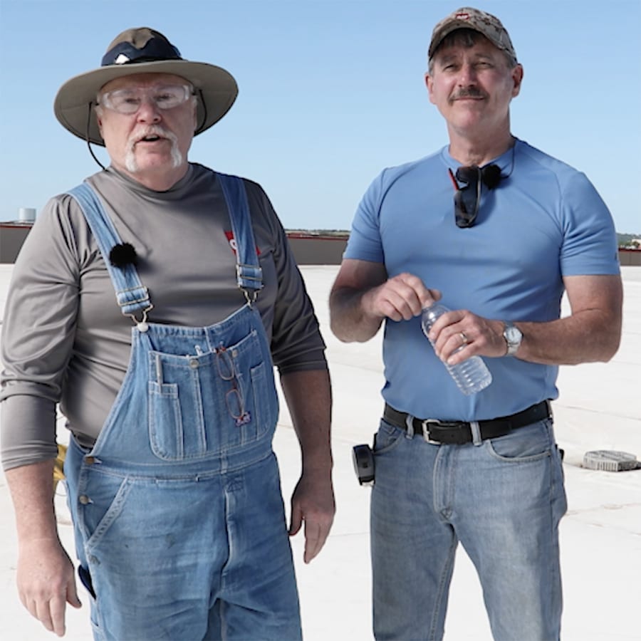 Roofing experts Dave Scott and Wally Brown.