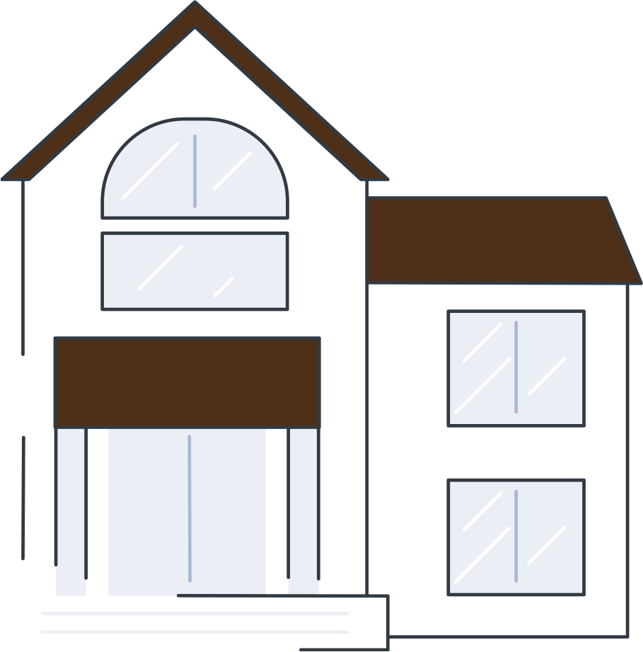 graphic of a residential house