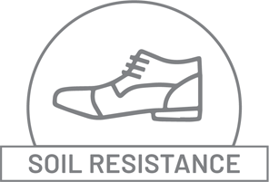 soil resistance icon featuring a shoe