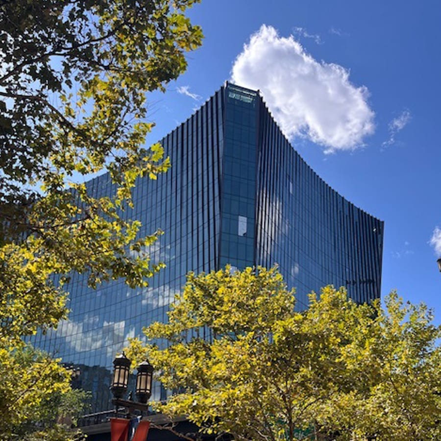 10 World Trade building surrounded by trees