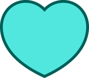 aqua blue heart