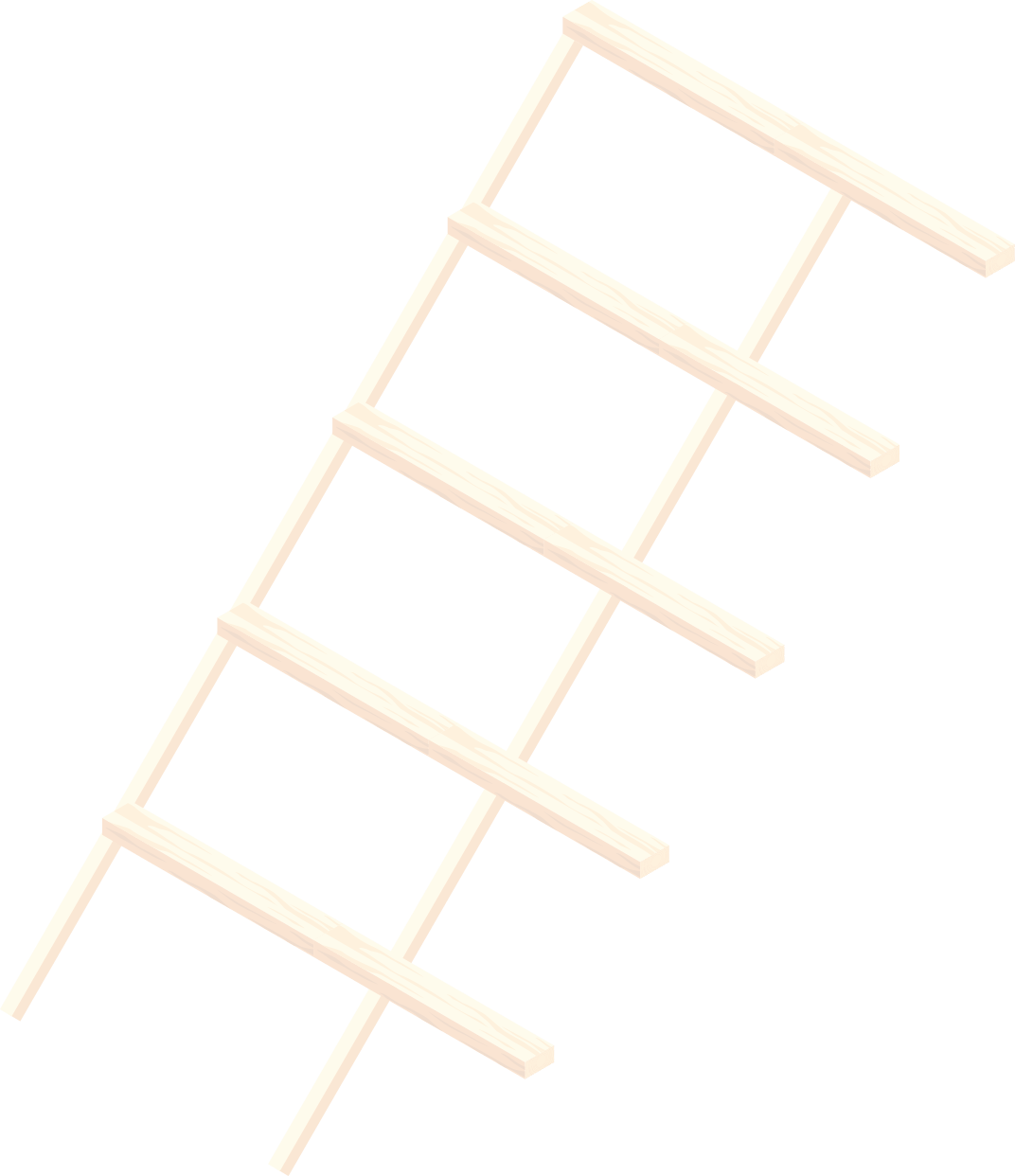 Roof frame isolated from an illustration.