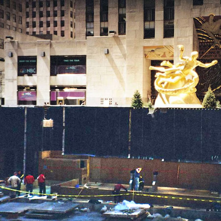 Below-grade waterproofing system application at Rockefeller Center.