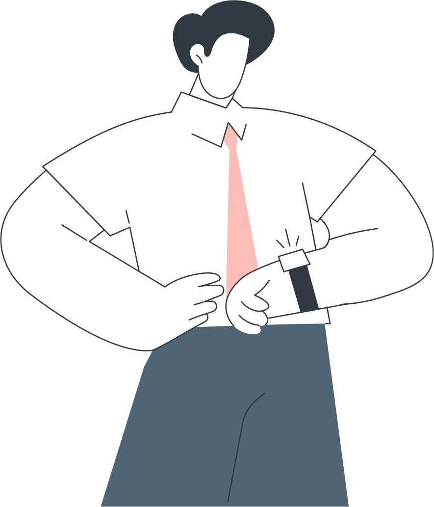 graphic of a person checking their watch