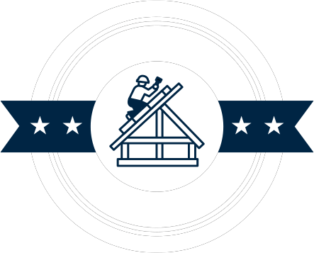 Badge featuring a roofer and the words Training and Education
