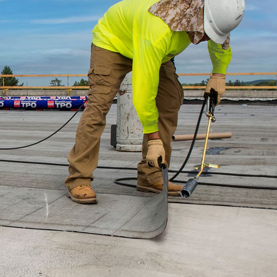 Healthcare and hospital roofing solution in progress.