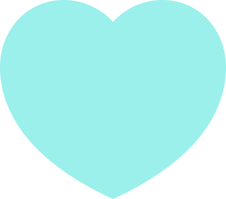 light teal heart