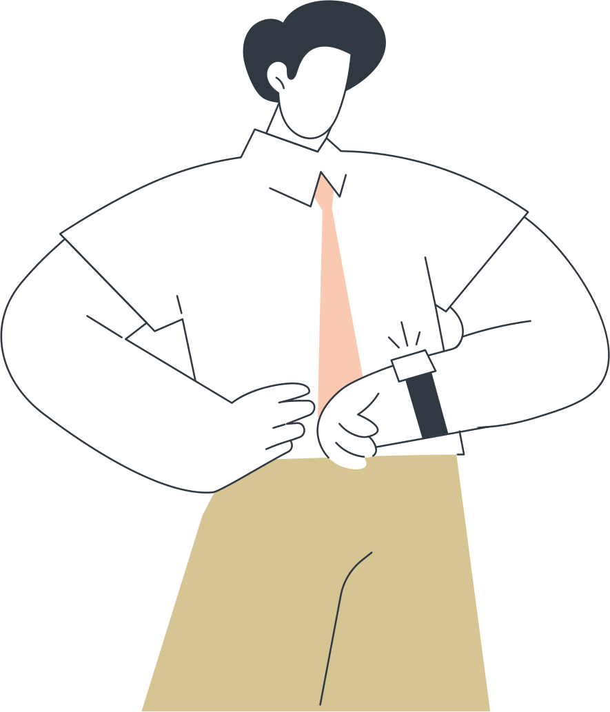 graphic of a person checking their watch
