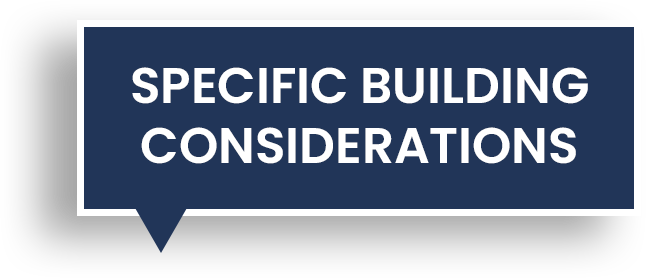 deep blue photo callout for SPECIFIC CONSIDERATIONS