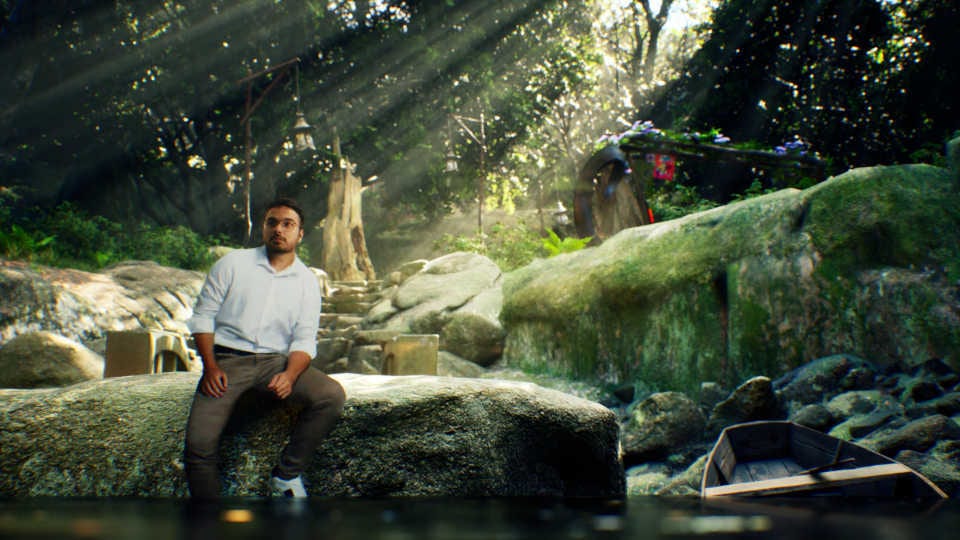 People in nature, Rock, Watercourse, Stream, Leisure, Boulder