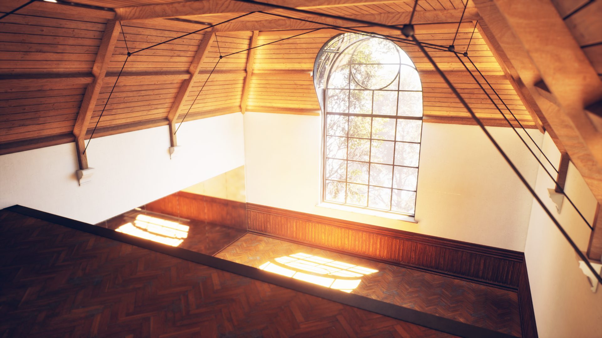 Interior design, Wood stain, Ceiling, Flooring, Brown, Lighting, Floor