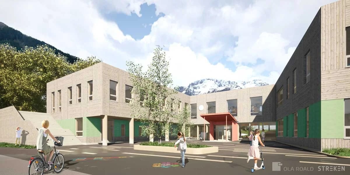 Sykkylven: skole i massivtre med fokus på bærekraft og inneklima. Les mer