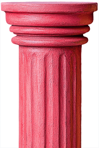 Red, Pink, Column, Cylinder