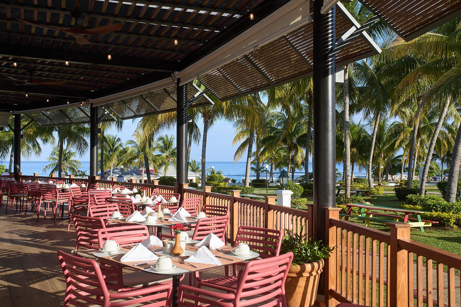 Outdoor furniture, Eco hotel, Resort, Chair, Shade, Restaurant
