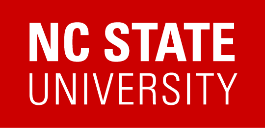 NC STATE UNIVERSITY in white on red.