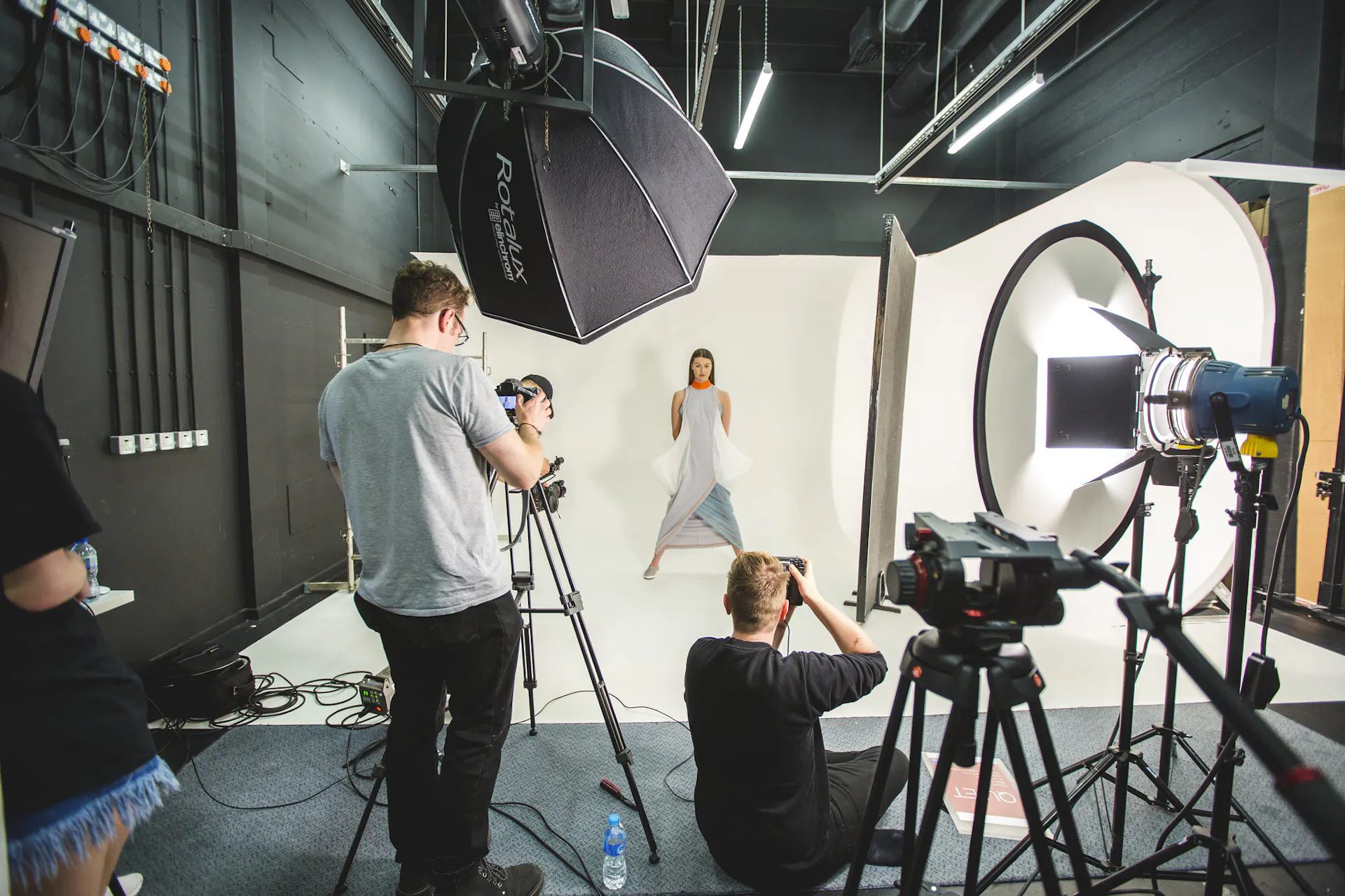Public address system, Cameras &#x26; optics, Flash photography, Television crew, Camera accessory, Film studio, Audio equipment, Tripod, Videographer