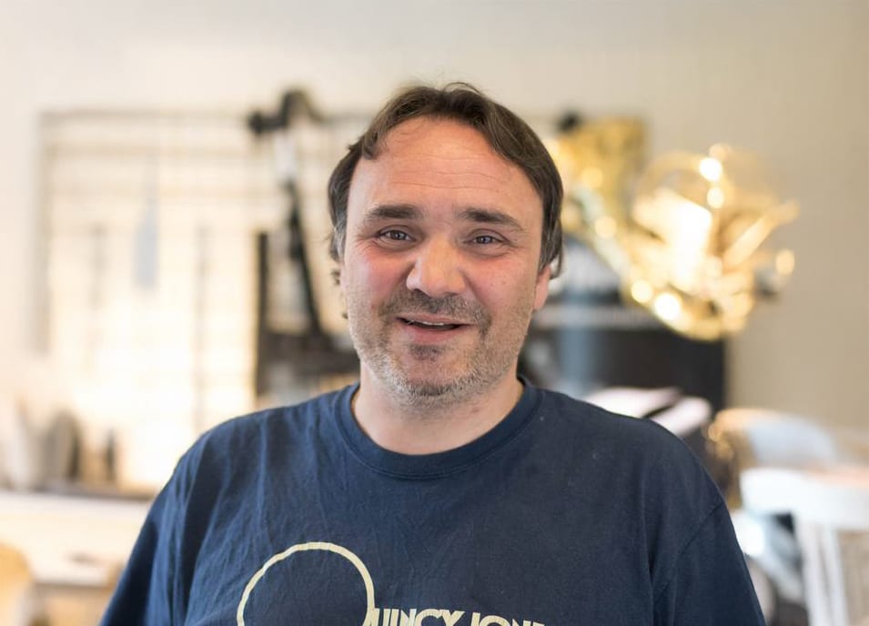 Rolf Are Grøntvedt i verkstedet