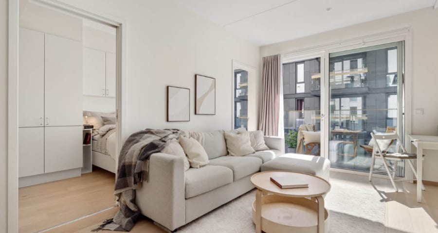 Picture frame, Living room, Interior design, Furniture, Couch, Table, Wood, Floor, Flooring, Comfort