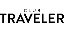 Black text "CLUB TRAVELER" on a dark green background.