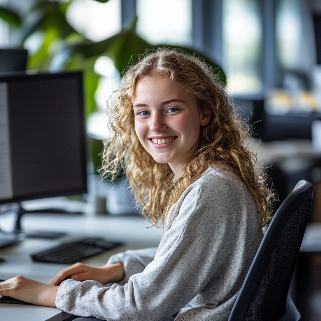 Electronic device, Facial expression, Office Equipment, Computer monitor, Smile, Peripheral, Happiness