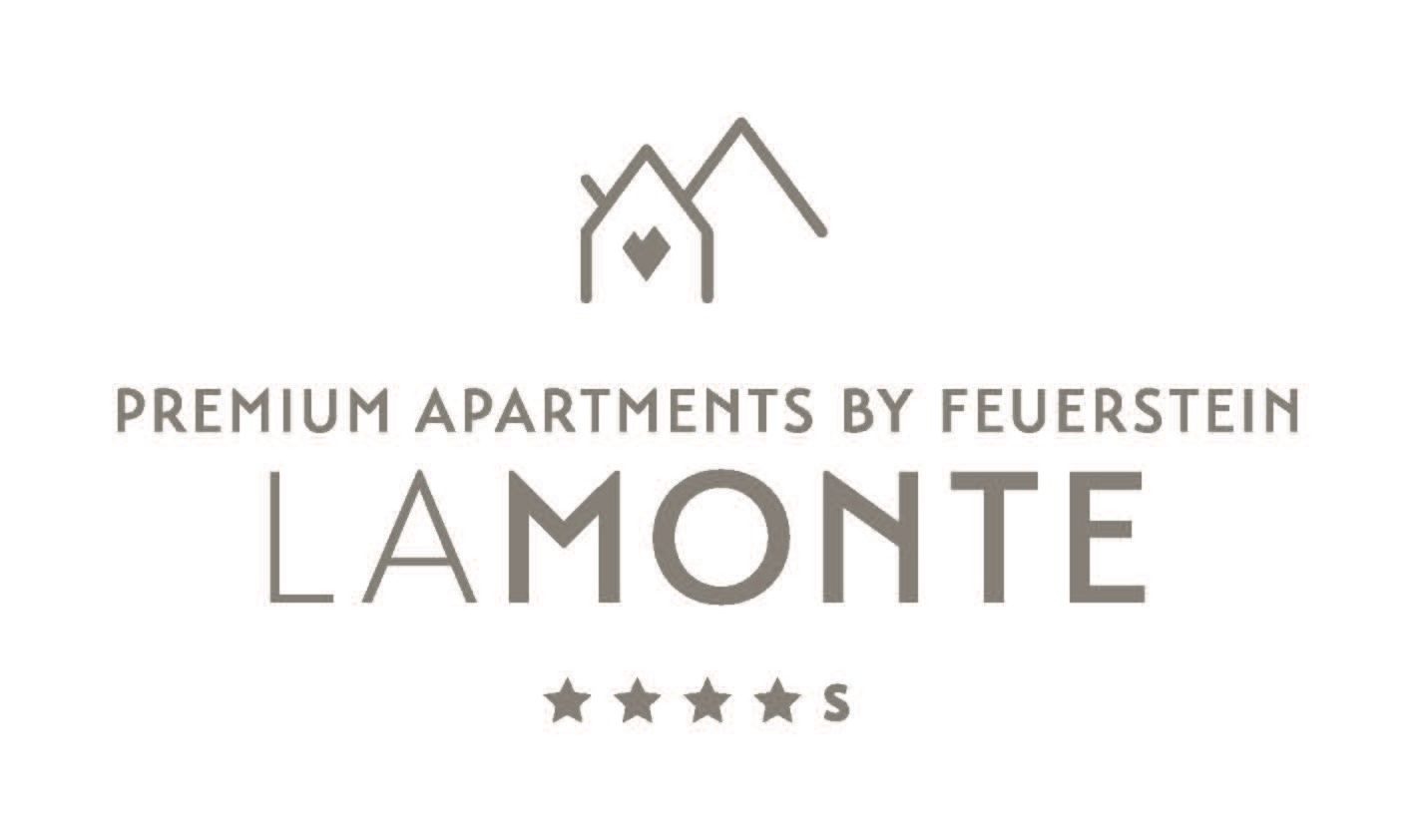 LAMONTE Premium Apartments by Feuerstein logo, houses icon, 4.5 stars.