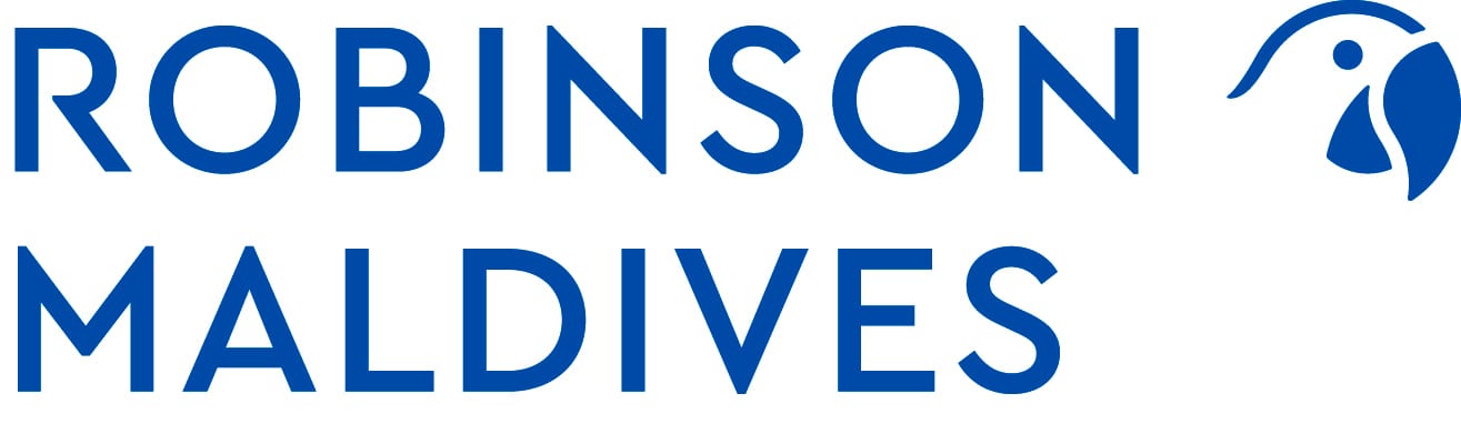 ROBINSON MALDIVES logo with a stylized blue parrot head.