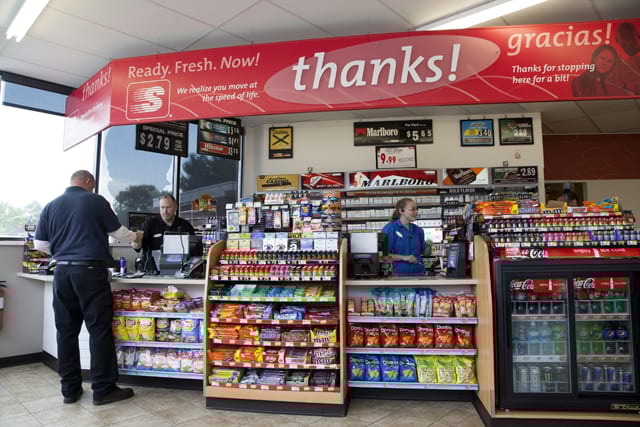 Convenience store, Shelf, Building, Selling, Customer, Shelving, Retail, Publication