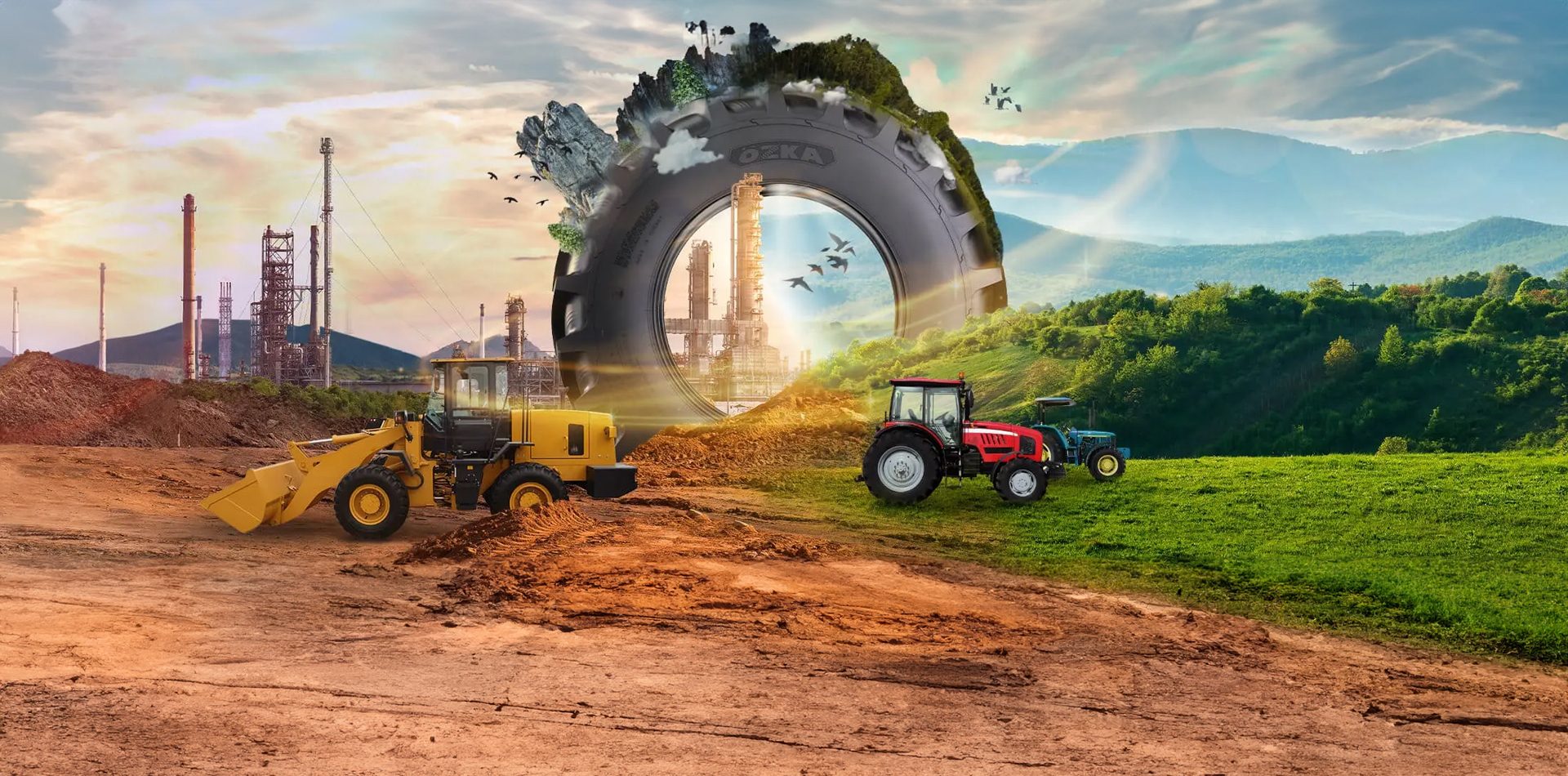 Mode of transport, Land vehicle, Automotive tire, Wheel, Cloud, Sky, Ecoregion, Mammal