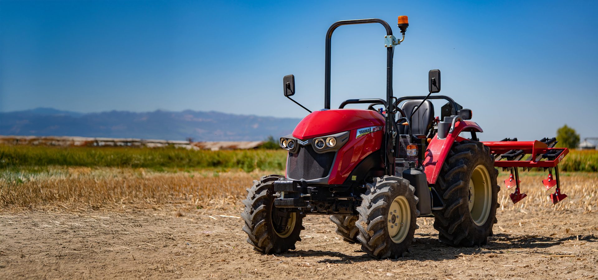 Automotive Wheel System, Land vehicle, Agricultural machinery, Tractor, Red, Fender, Tread