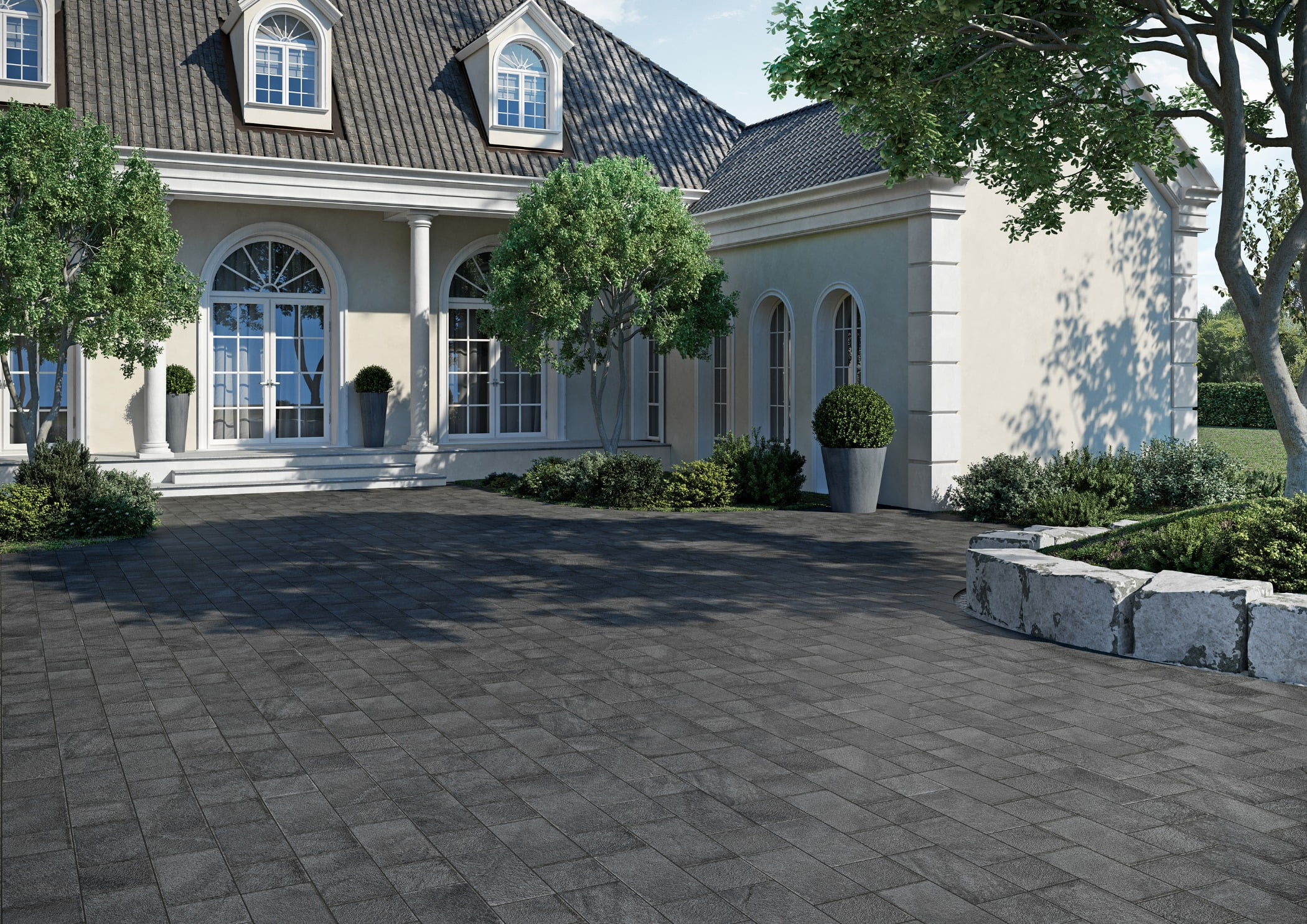Road surface, Residential area, Plant, Window, Building, Sky, Tree, Door, Neighbourhood