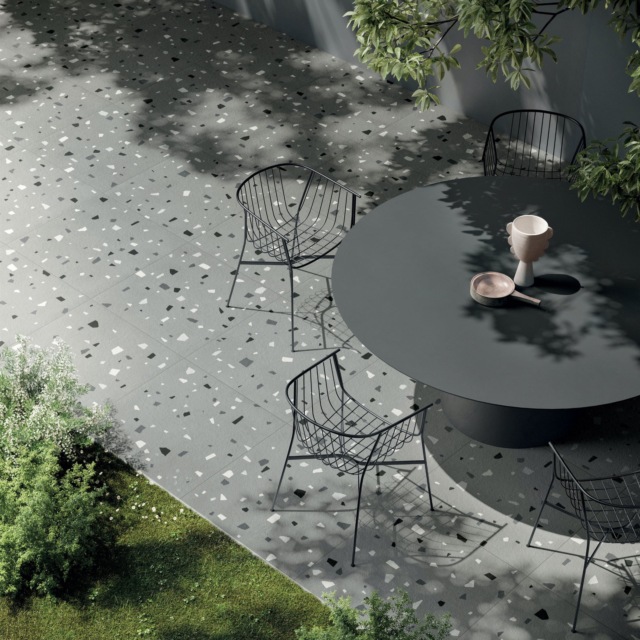 Water resources, Road surface, Urban design, Outdoor table, Plant, Chair, Asphalt, Grass, Biome