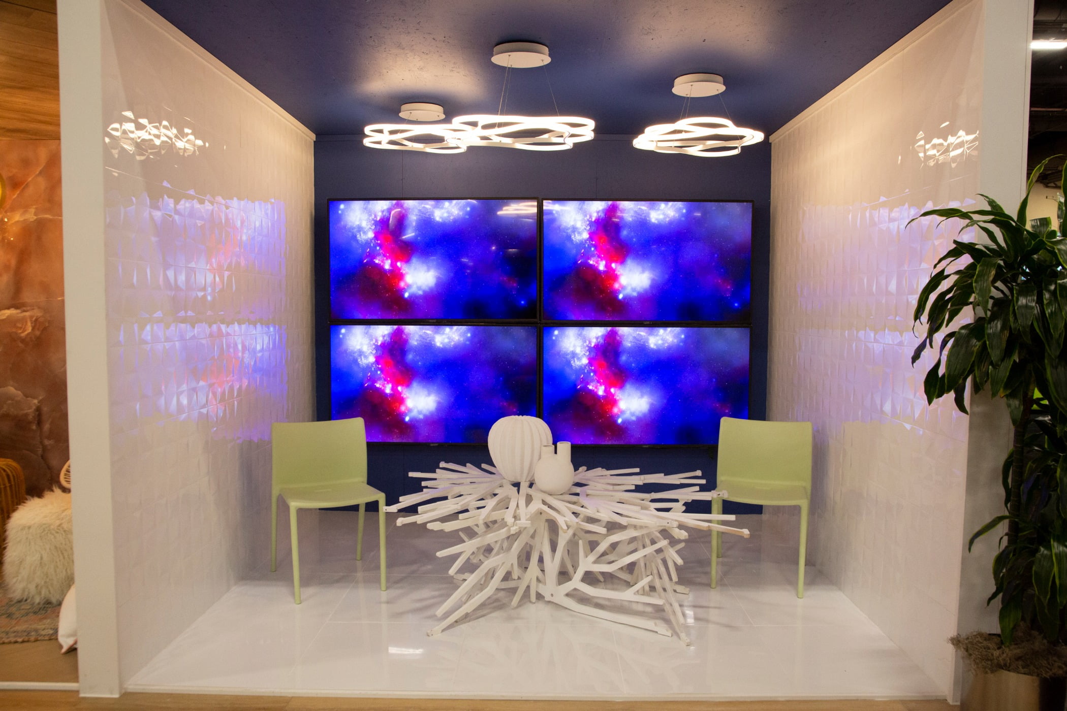 Interior design, Furniture, Plant, Decoration, Chair, Flooring, Floor, Building