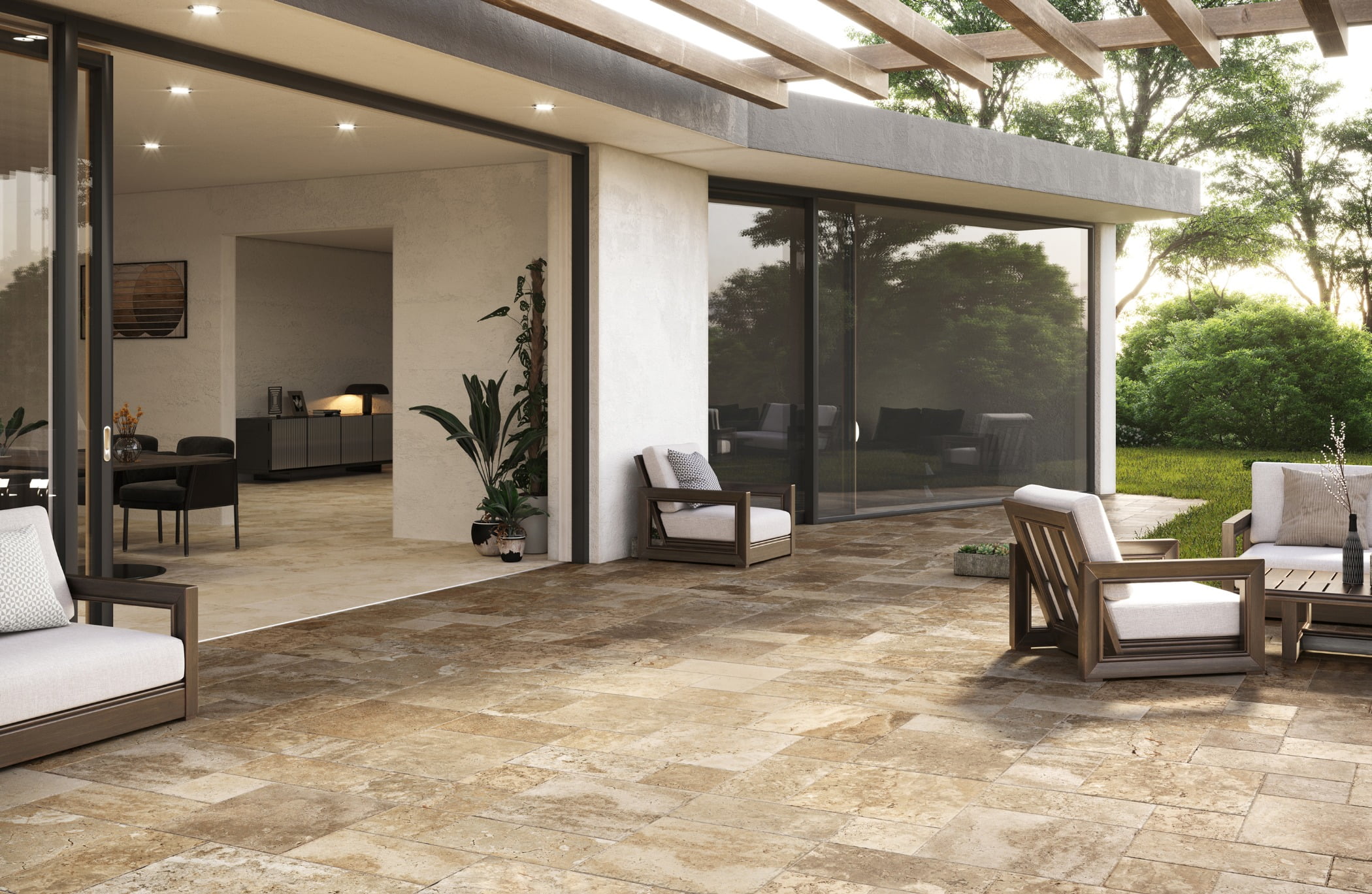 Interior design, Plant, Furniture, Property, Chair, Building, Fixture, Shade, Tree, Flooring