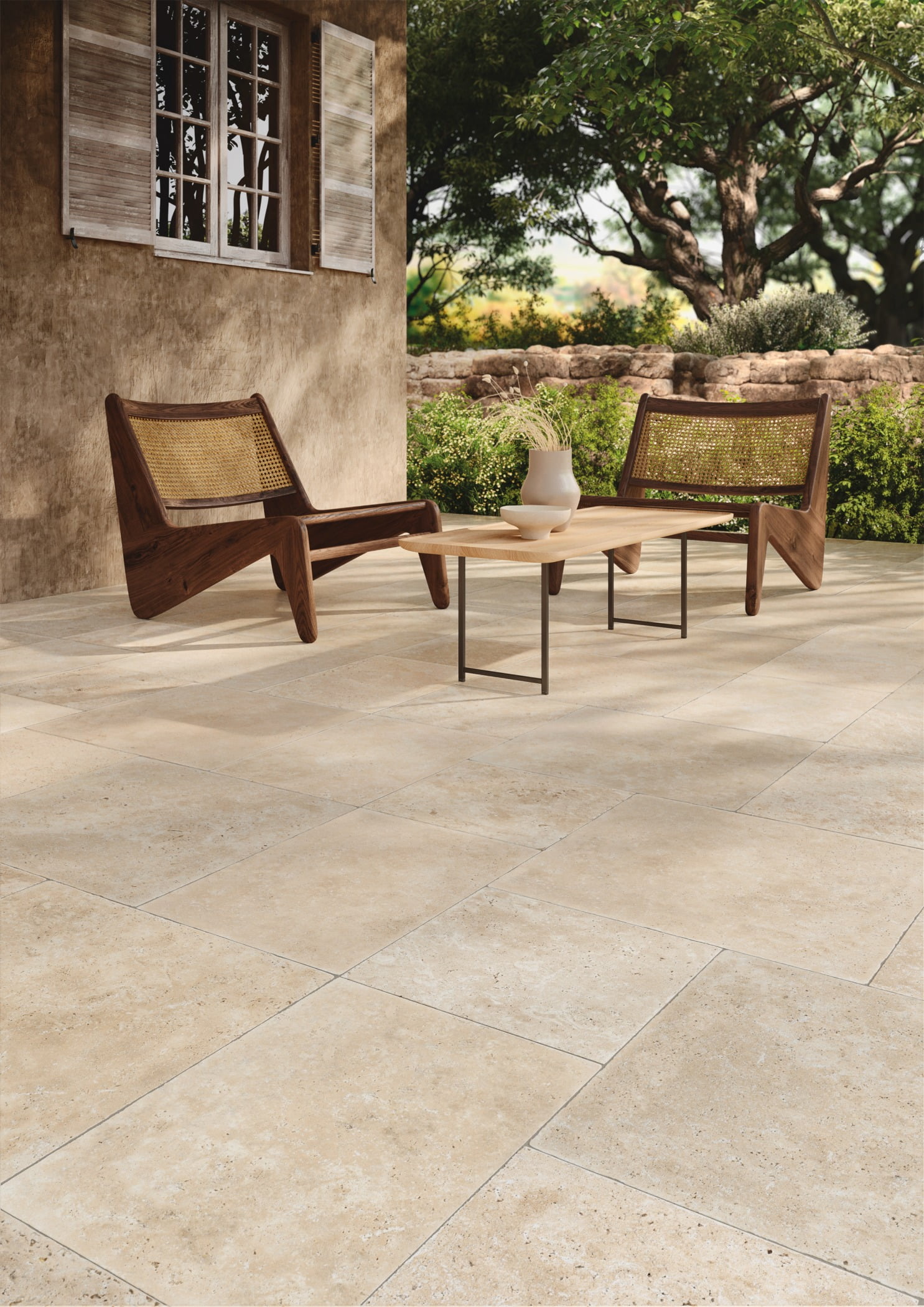 Outdoor furniture, Road surface, Plant, Wood, Shade, Rectangle, Wall, Floor, Flooring