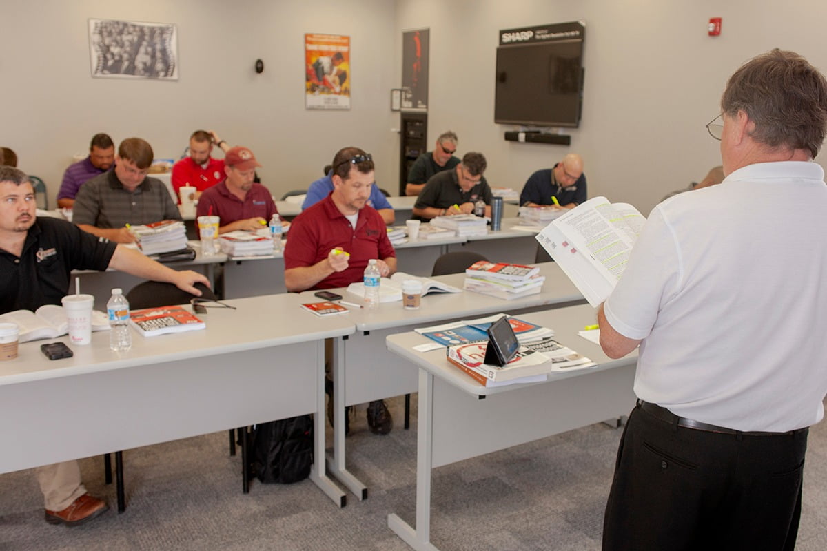 This is a typical NICET training class conducted by National Training Center NTC of North Las Vegas. NTC offers virtual training and they travel the nation offering training classes on life safety and other technical topics.