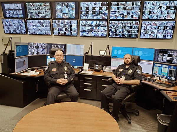 The output from security equipment installed throughout the system flows into the Public Safety Departments central dispatch center. There, Klues staff of certified technicians process the data to make intelligent decisions about alarm events. 