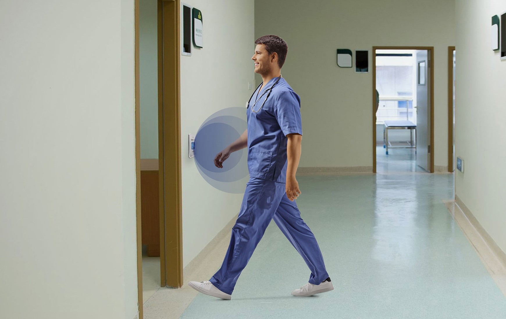 Though new to many office spaces, touchless entry control has been requested in the healthcare market for years. 