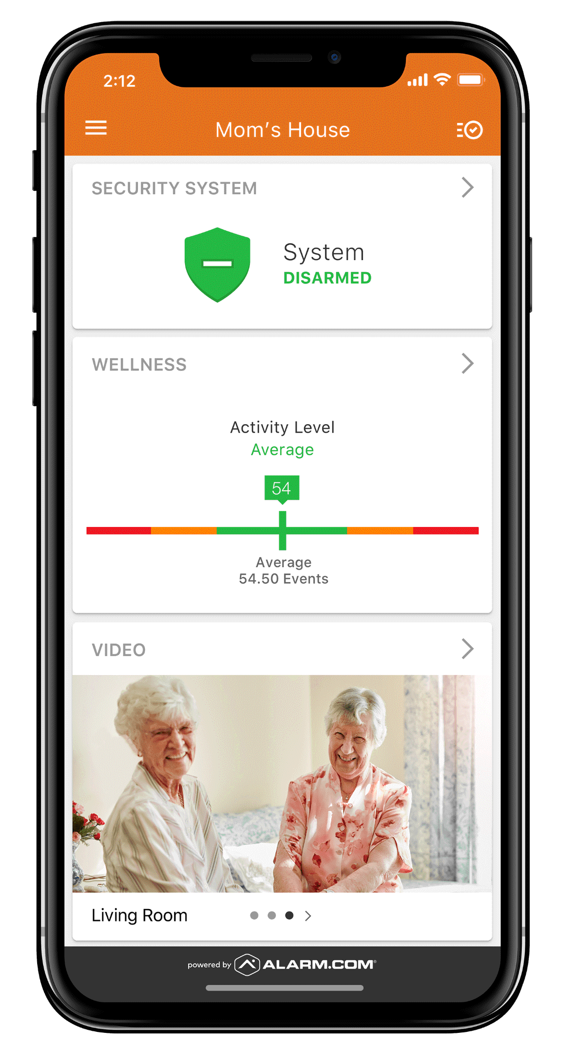 Caring for older adults gives family members peace of mind when they can spontaneously check in on them and receive an alert is something out of the ordinary happens.