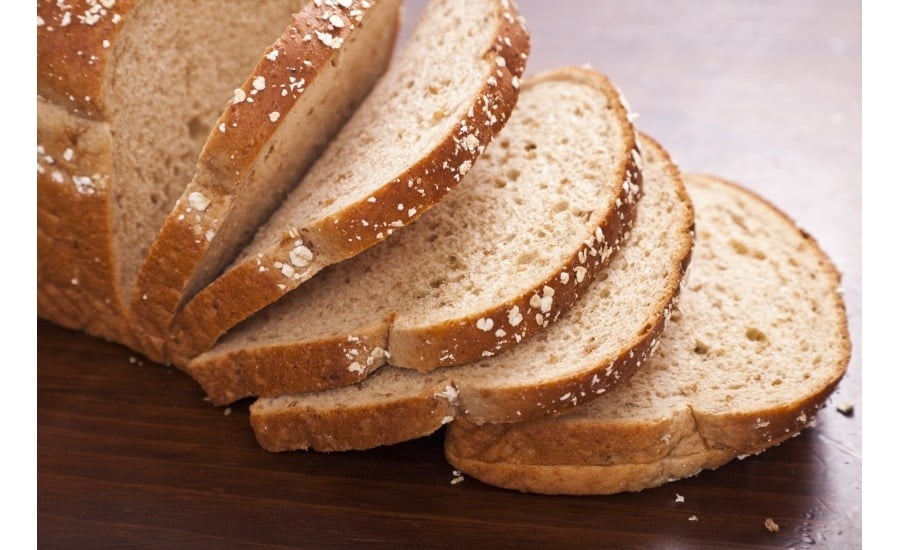 Bread, Loaf, Slices, Table, Wood, Bakeery item, Food, Ingredient