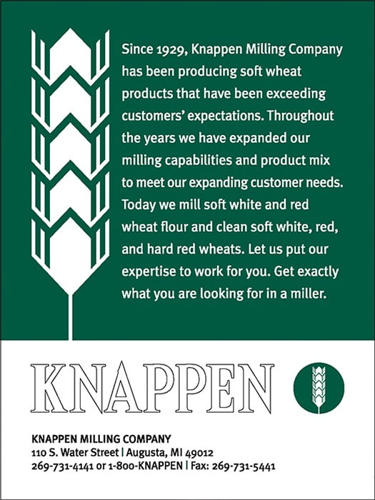 Quarter page ad, Wheat illustration, Wheat icon, Green, White, Text