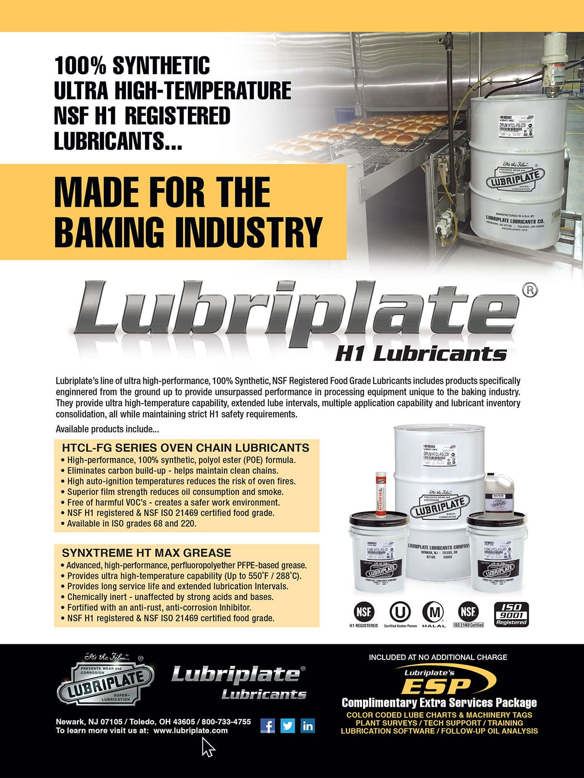Advertising, Font, Lubriplate, Baking Industry, Full Page, Ad