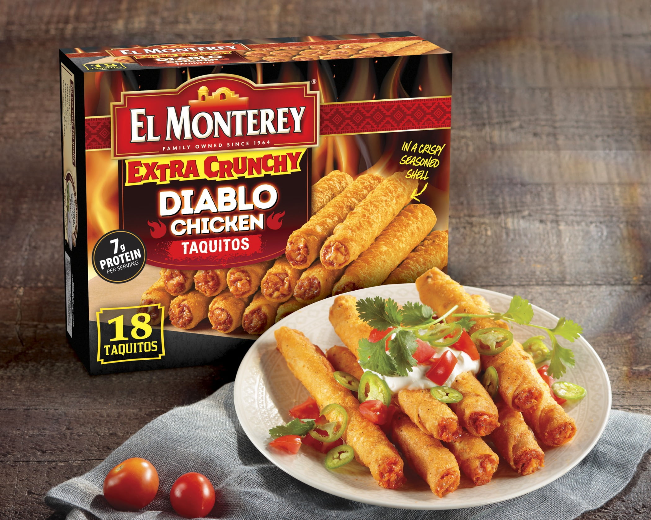 Taquitos, Convenience foods, Tableware, Packaging, Tomatoes, Lettuce